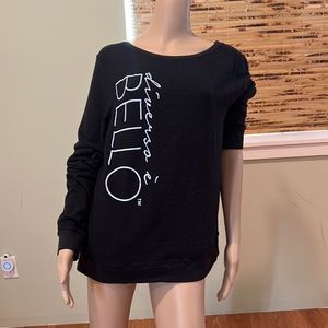 Wildfox Black Baggy Beach Jumper Says Diverso e Bello Size L